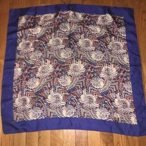 RARE Liberty of London silk scarf blue print